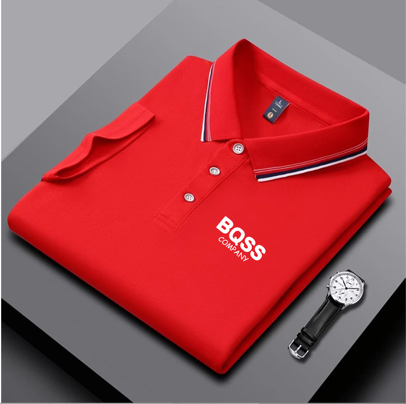 Golf Equipment Logo - equipped striped trim neck and small