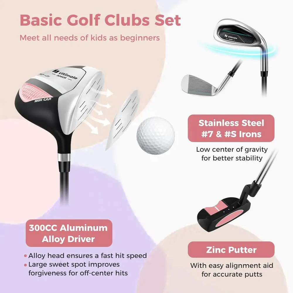 Youth Golf Club Set with Stand - Golf Equipment For Youth 리뷰 및 가격
