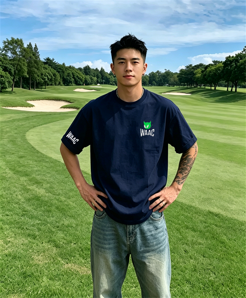 Men's Black Golf T-shirt Short - Golf Equipment Logo 리뷰 및 가격